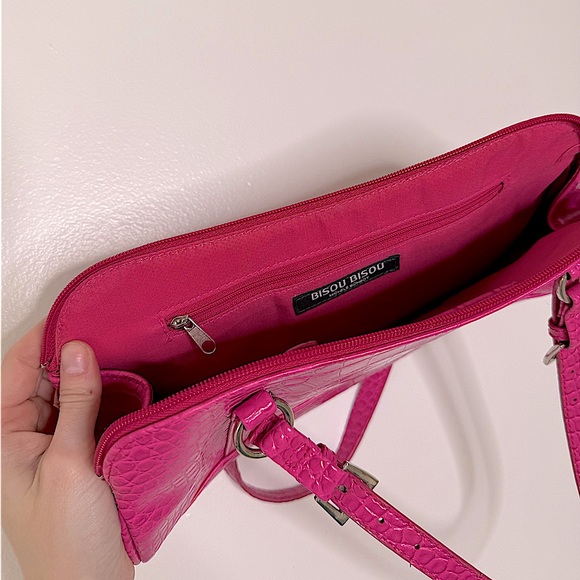 Vintage Pink Faux Leather Shoulder Bag - Picture 4 of 5